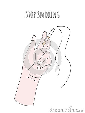 Stop smoking vector illustration Vector Illustration