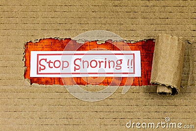 Stop snoring obstructive sleep apnea home bedroom medical snore Stock Photo