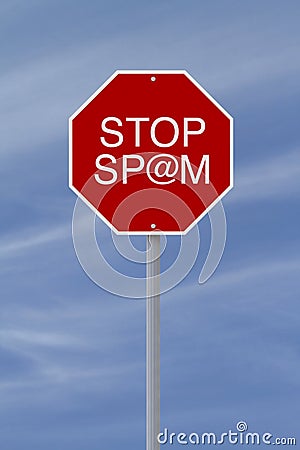 Stop Spamming Stock Photo