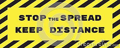 Stop the spread keep disance Stock Photo