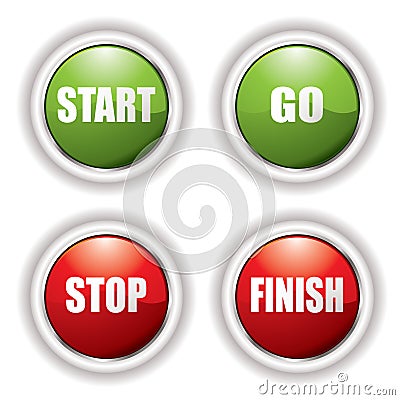 Stop start button Vector Illustration