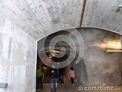 The stop station between Jungfraubahn and Jungfraujoch. Editorial Stock Photo