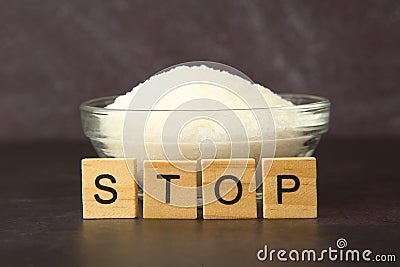 Stop sugar or salt Stock Photo
