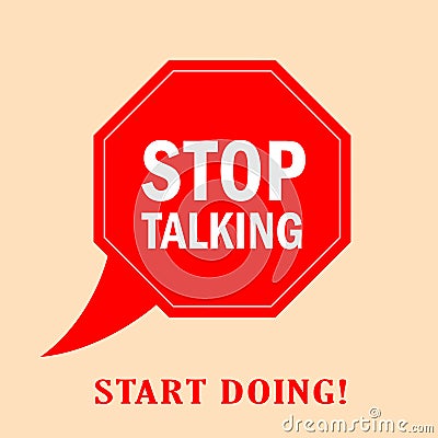 Stop talking vector poster Vector Illustration