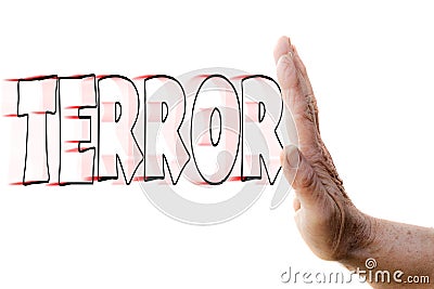 Stop the terror Stock Photo