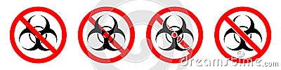 Stop toxic sign. Biohazard icon. Vector illustration Vector Illustration