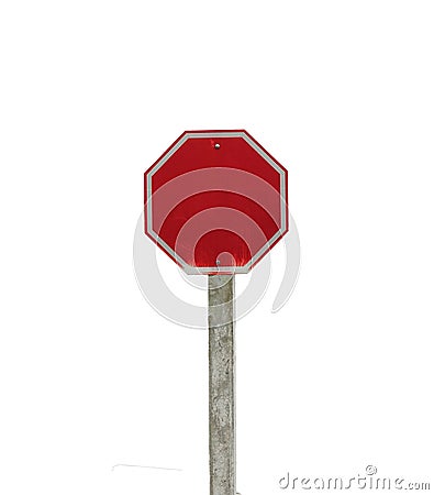 Stop traffic road sign blank. Stock Photo