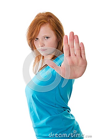 Stop - up to here and no further! Stock Photo