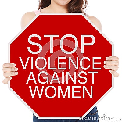 Stop Violence Against Women Stock Photo