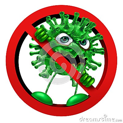 Stop Virus Sign Stock Photo