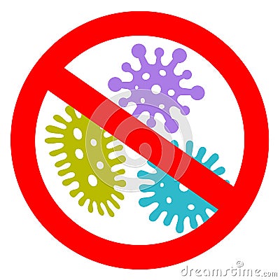 Stop virus sign Vector Illustration