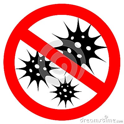 Stop virus vector sign Vector Illustration