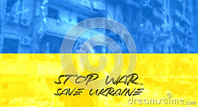 Stop war, No War Russia vs Ukraine . War between Russia and Ukraine Stock Photo