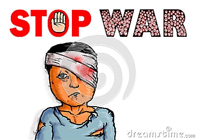Stop War Sign Symbol Victim Stock Photo