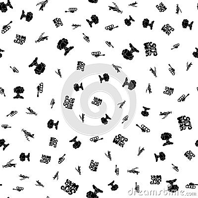 STOP WAR - vector seamless pattern of inscription doodle handwritten on theme of world peace. Anti-war background Stock Photo