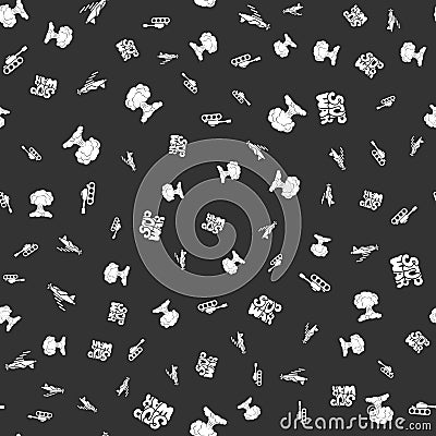 STOP WAR - vector seamless pattern of inscription doodle handwritten on theme of world peace. Anti-war background Stock Photo