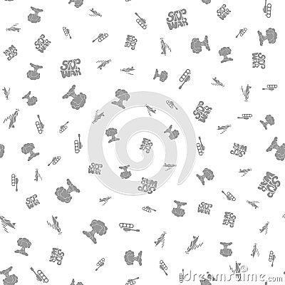 STOP WAR - vector seamless pattern of inscription doodle handwritten on theme of world peace. Anti-war background Vector Illustration