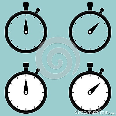 Stop watch , second counter icon. Vector Illustration