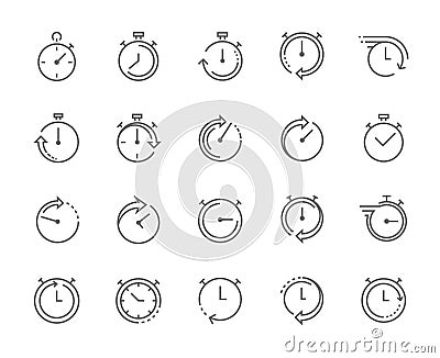 Stop watch symbol, fast time icon, express and urgent services. Vector Illustration