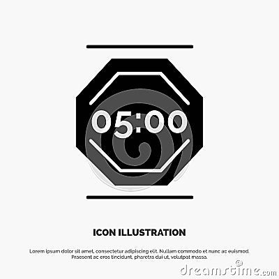 Stop Work, Rest, Stop, Work, Working solid Glyph Icon vector Vector Illustration