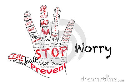 Stop Worry Stock Photo