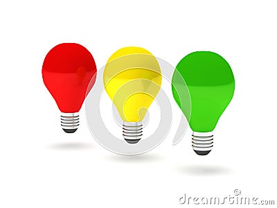 Stoplight bulbs Stock Photo