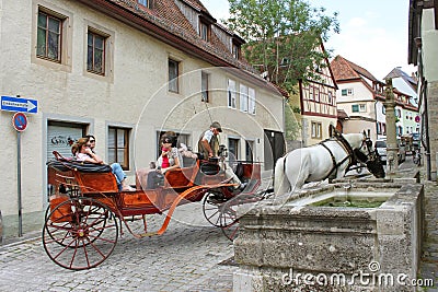 Stopping for a drink at the fountain Editorial Stock Photo