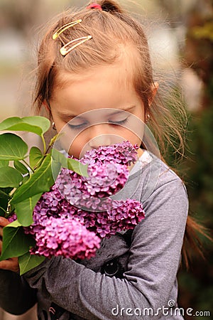 Stopping to smell the flowers Stock Photo