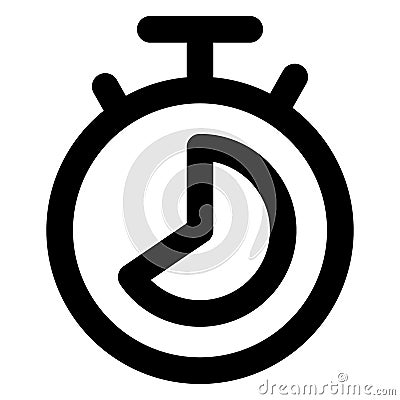 Stopwatch, Alarm Bold Vector Icon which can be easily edited or modified Stock Photo