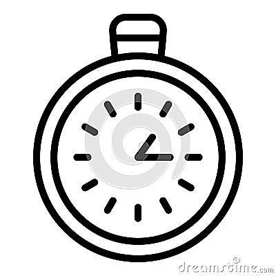 Stopwatch chronometer icon, outline style Vector Illustration