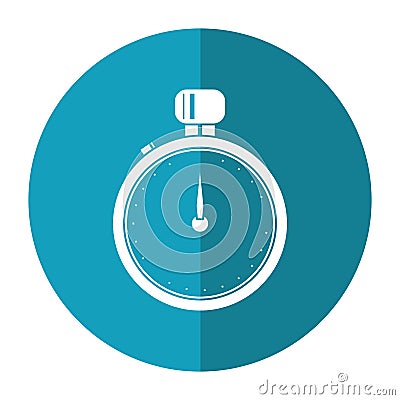 Stopwatch chronometer sport equipment shadow Vector Illustration