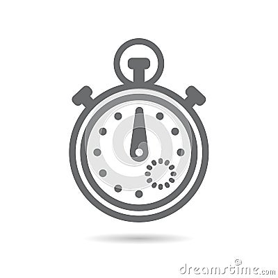 Stopwatch, clock icon. Vector pictogramm on white background. Stock Photo