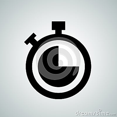 Stopwatch countdown clock buttons vector icon Vector Illustration