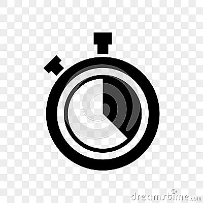 Stopwatch countdown clock buttons vector icon Vector Illustration