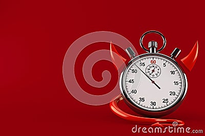 Stopwatch with devil horns Stock Photo