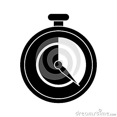 Stopwatch fast delivery symbol pictogram Vector Illustration