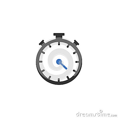 Stopwatch flat icon Vector Illustration