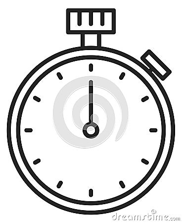 Stopwatch line icon. Tiem measuring symbol. Competition sign Vector Illustration