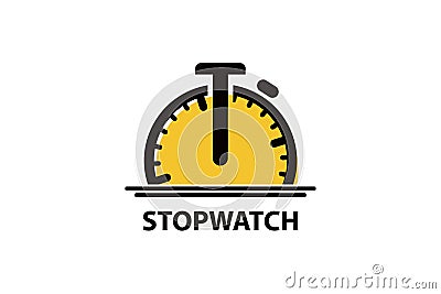 Stopwatch logo template Vector Illustration