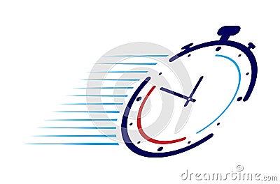 Stopwatch logo. Theme of time, sport and competition Stock Photo