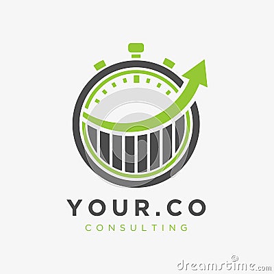 Stopwatch logo vector with a modern style Vector Illustration