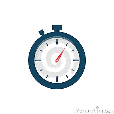 Stopwatch. Sport clock. Flat design, vector illustration on background. Vector Illustration