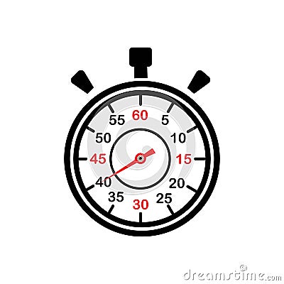 Stopwatch / stop watch timer logo icon vector illustration design template Vector Illustration