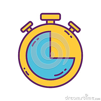 Stopwatch time buisness strategy digital marketing Vector Illustration