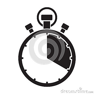 Stopwatch twenty minute Vector Illustration