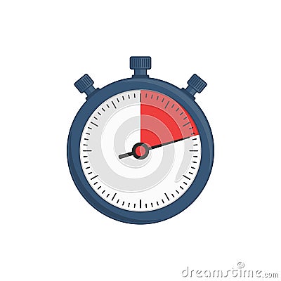 Stopwatch vector icon. Vector Illustration