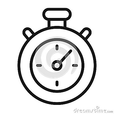 Stopwatch vector line icon Vector Illustration