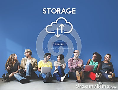 Storage Big Data Backup Computing Information Concept Stock Photo