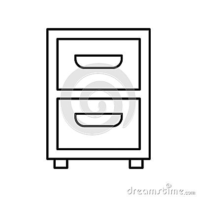 Storage boxes Outline Vector Icon that can easily edit or modify Vector Illustration