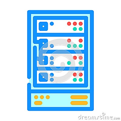 storage disks big data color icon vector illustration Vector Illustration